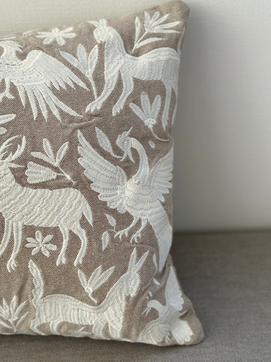 Emmy Embroidered Lumbar Cushion